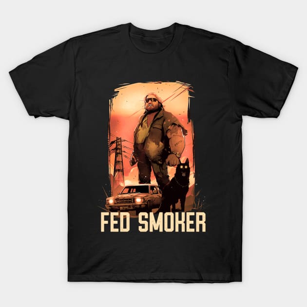 The Fed Smoker T-Shirt by POPITONTHEWALL